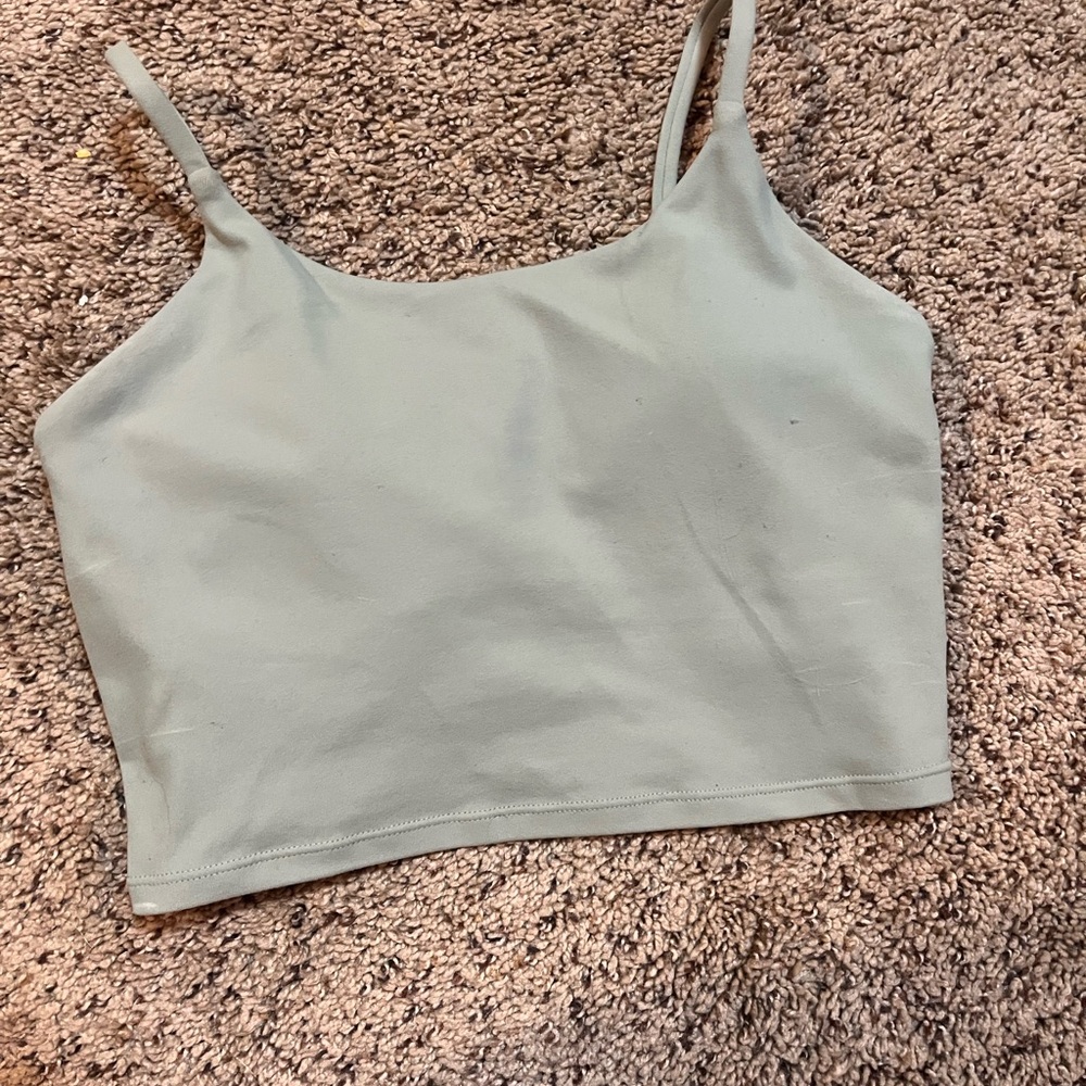 Halara Sage Green Crop workout top